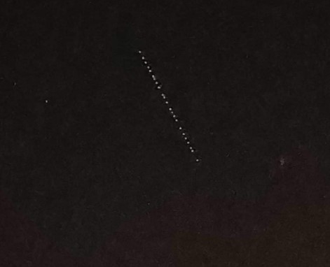 El tren de los satélites Starlink pasó anoche por Necochea y Quequén