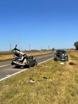 Fallecieron dos jóvenes en un choque sobre la Ruta 3