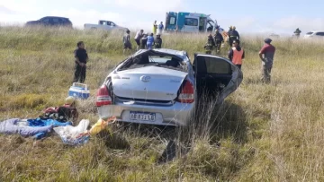 Despiste y vuelco en Ruta 3