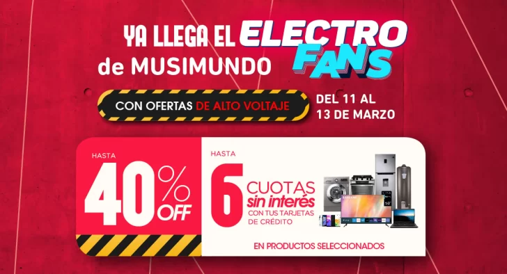 ¡Llega el Electrofans a Musimundo!