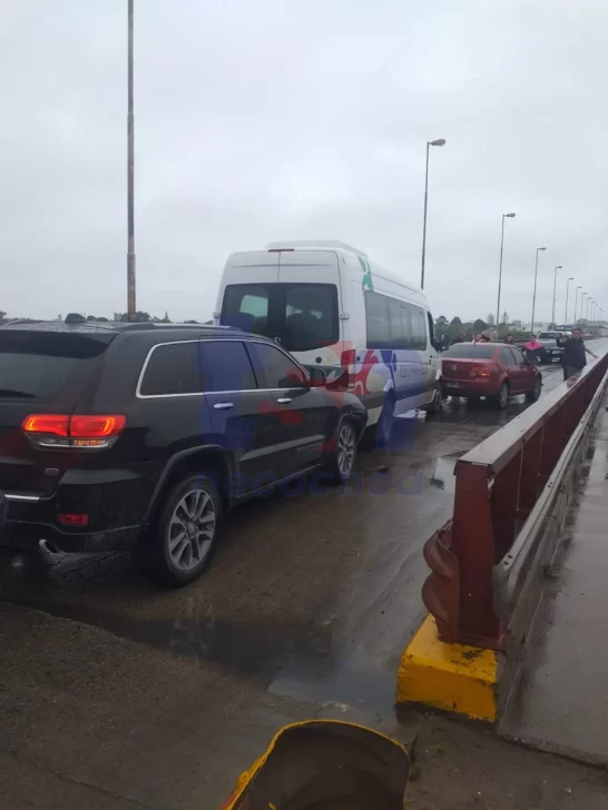 Choque en cadena en el Puente Rocha
