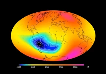Una extraña anomalía crece en el campo magnético de la Tierra y podría afectar las comunicaciones