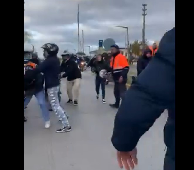 Trascendió otro video de la brutal golpiza en que dos inspectores fueron lesionados