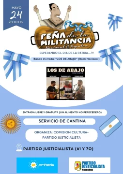 Peña solidaria del PJ a puro Rock Nacional