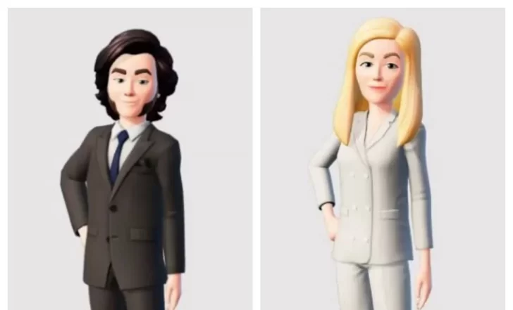 Javier Milei compartió su avatar y el de su hermana Karina tras la reunión con Mark Zuckerberg