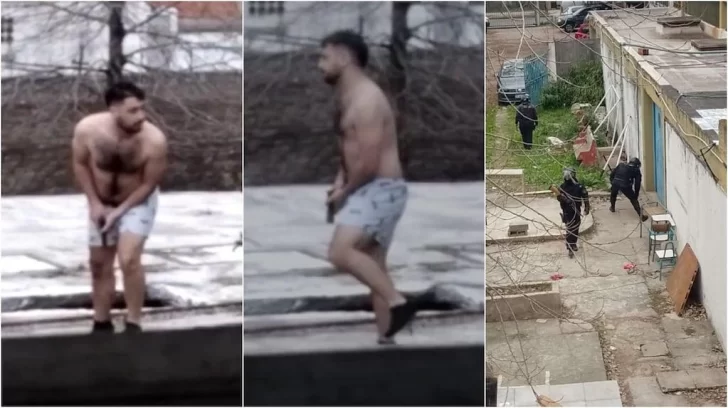 Salió en calzoncillos a la calle para tirotearse con un ladrón