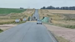 La Ruta 86 cortada por un vuelco de un camión