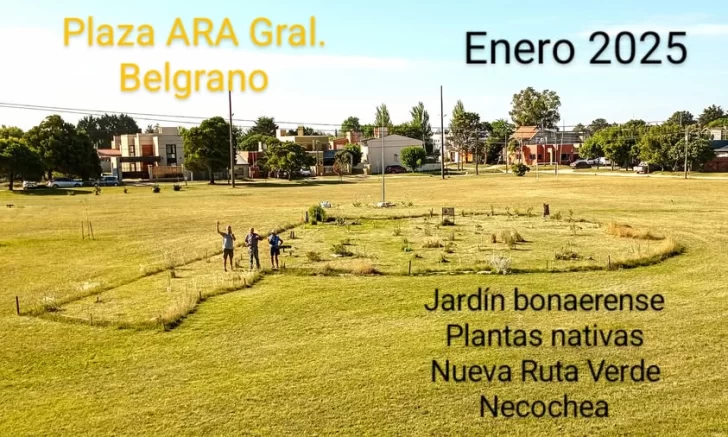 Ya se aprecia el Jardín Bonaerense en la plaza “Crucero General Belgrano”