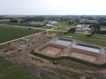Construyen la planta de tratamientos cloacales de San Cayetano