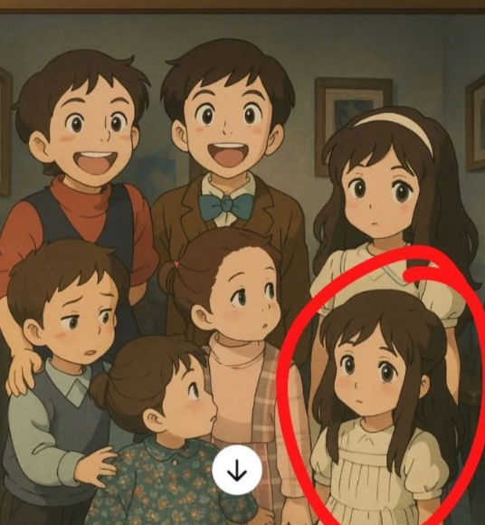 Pidió al Chat GPT una foto estilo Ghibli de su familia y descubrió que había un fantasma