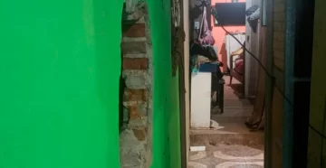 Insólito: hicieron un boquete en su casa para robarle al vecino
