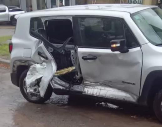 Fuerte choque en la esquina de avenida 42 y 73