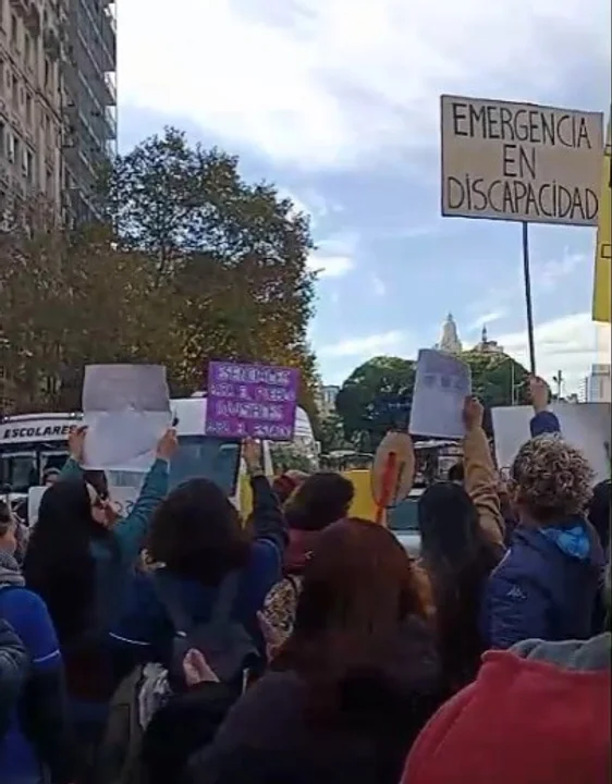 Organizaciones sociales realizan una jornada en apoyo a la Ley de Emergencia en Discapacidad