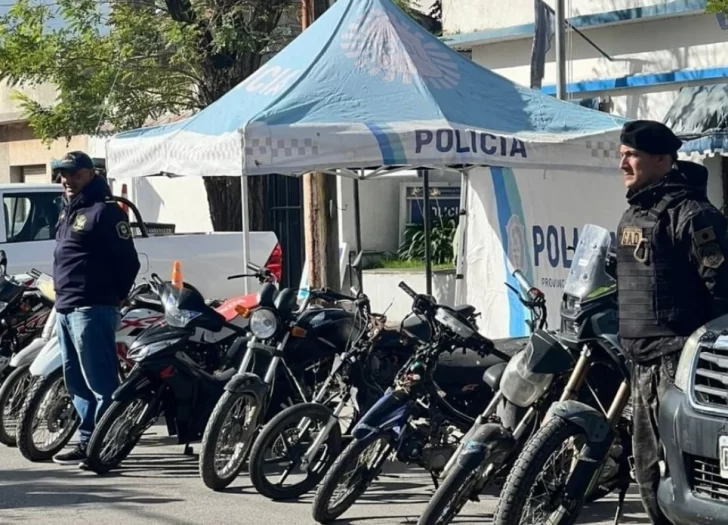Mega operativo policial: una decena de motos secuestradas, drogas y armas de fuego