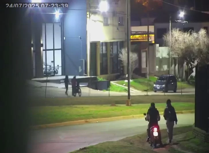 Se llevaban una moto de tiro pero fueron vistos por las cámaras y terminaron detenidos