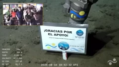 “Gracias por el apoyo”: el cartel de los científicos del Conicet en el fondo del mar que emocionó a todos