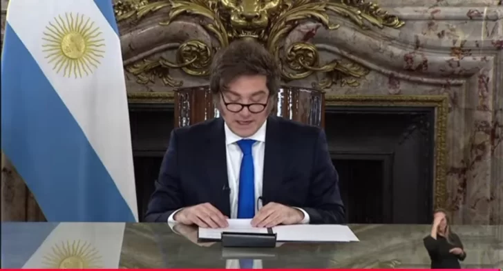 Las principales frases de Javier Milei en su discurso en cadena nacional