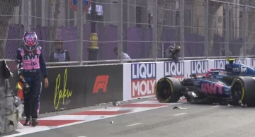 Video: así fue el choque de Colapinto en la clasificación del GP de Azerbaiyán