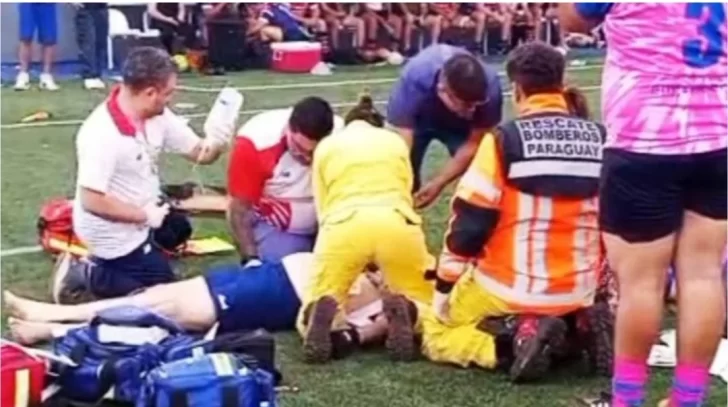 Un rugbier cayó desplomado y murió en pleno partido