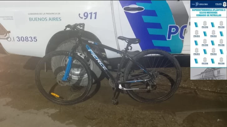 Tres menores demorados y bicicleta recuperada