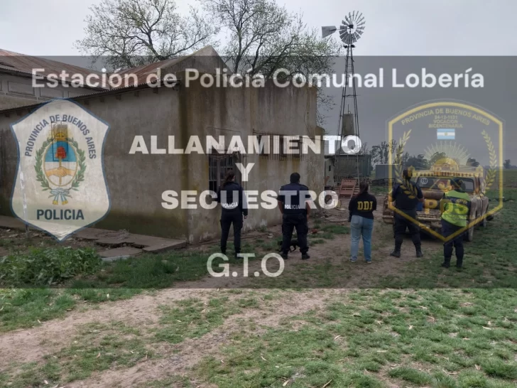 Allanamiento en Lobería por hurto y amenazas: secuestran objetos robados