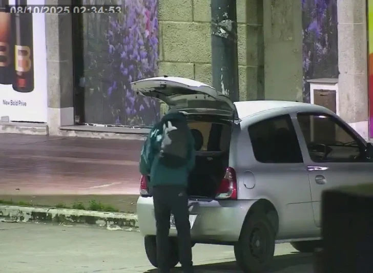 Los descubrieron robando en un auto de madrugada y terminaron detenidos