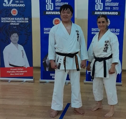 Rosa Parson en el Seminario Internacional de Karate en Uruguay