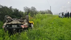 Impactante despiste y vuelco en la ruta 88