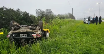 Impactante despiste y vuelco en la ruta 88