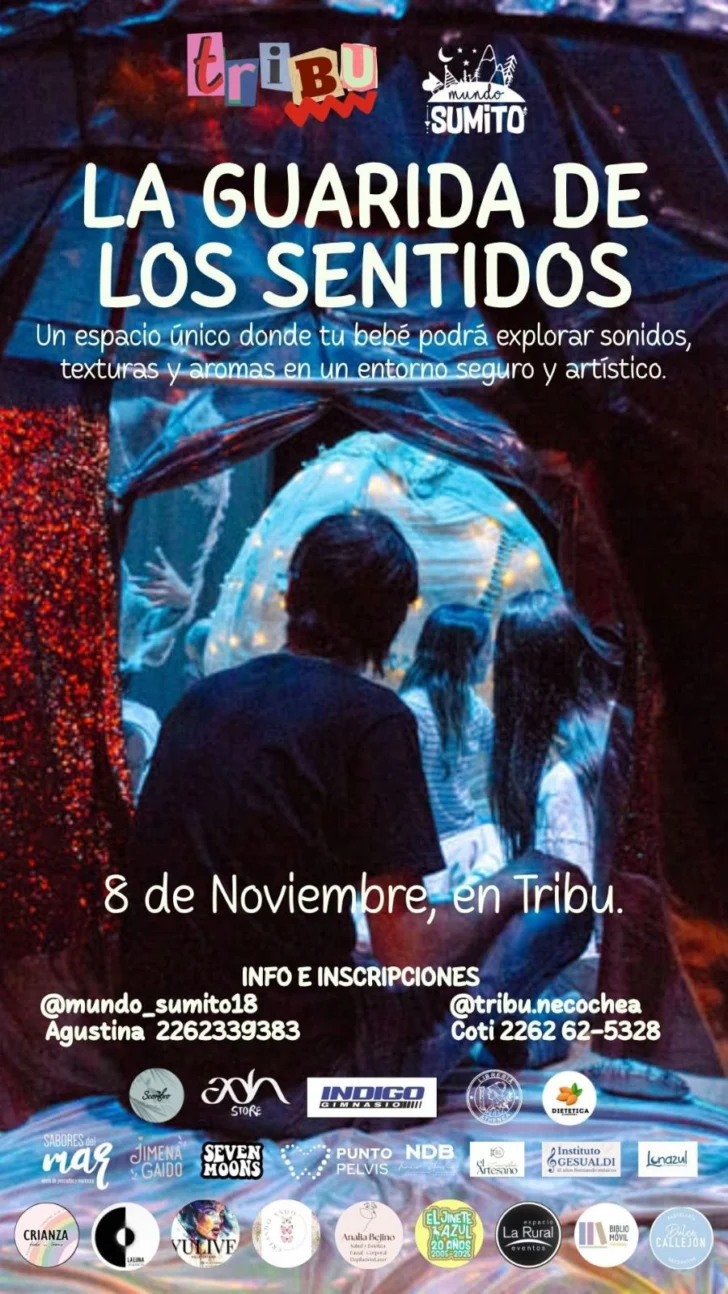 Llega a Necochea “La Guarida de los Sentidos”: una experiencia artística para la primera infancia