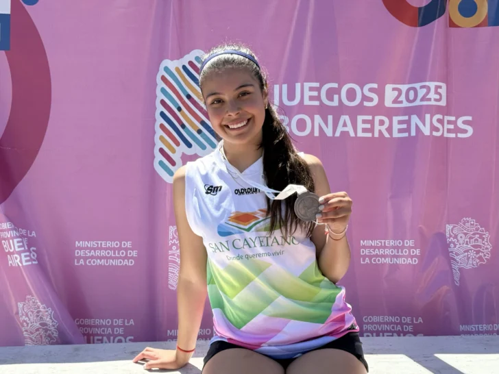 La atleta Paula Rizzi le dio la primera medalla a San Cayetano en los Juegos Bonaerenses