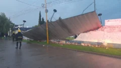 El temporal provocó destrozos en Tres Arroyos