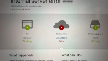 Caída global de Cloudflare: X y portales de noticias fuera de servicio