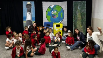 Alumnos del jardín de infantes del Instituto Humboldt desarrollaron un punto limpio