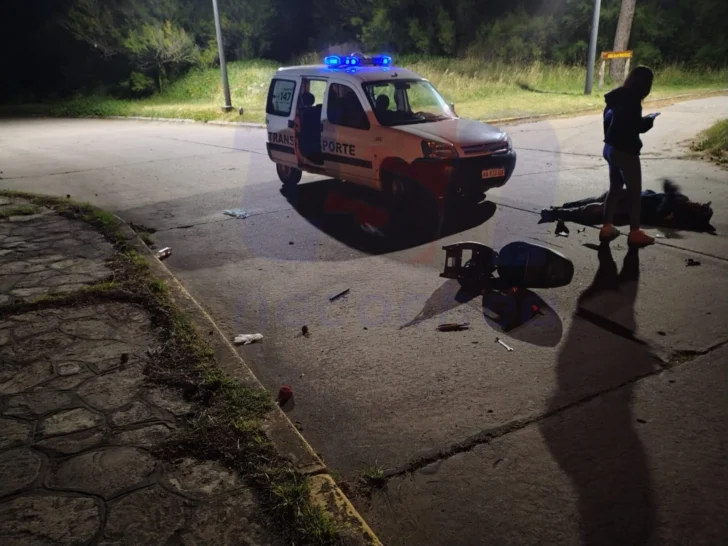 Choque en la zona del Casino con un herido y el secuestro de una moto adulterada
