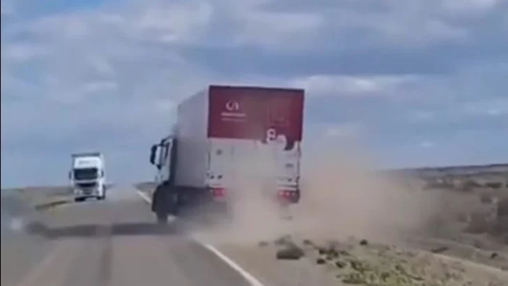 Impactante: un camión perdió el control, despistó y casi provoca un choque