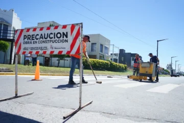 Demarcan sendas peatonales en Quequén