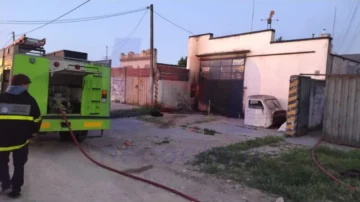 Incendio en un taller de chapa y pintura