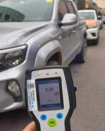 Alcoholemia positiva con alta graduación en un conductor