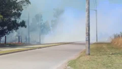 Un incendio de pastizales consumió una manzana entera y amenazó viviendas