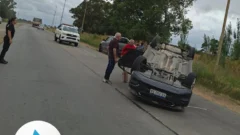 Vuelco en Avenida Circunvalación