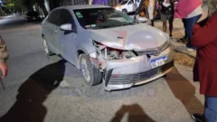 Siniestro vial en la intersección de 55 y 56: solo daños materiales