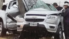 Imágenes impactantes: así quedó una camioneta luego de un fuerte choque