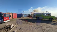 Incendio en un astillero de Quequén: dos heridos trasladados al hospital