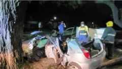 Tragedia vial: dos muertos y cinco heridos tras chocar contra un árbol