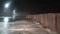 Necochea captó la atención de la pantalla nacional de TN durante el fuerte temporal nocturno
