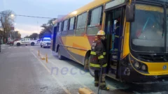 Se incendió un colectivo cerca de la rotonda de 59 y 40