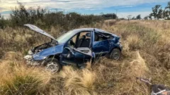 Tragedia en la ruta: un muerto y tres heridos tras un fuerte choque y vuelco