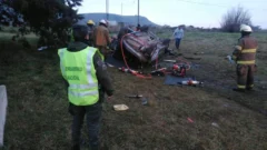 Impactante vuelco en la Ruta 226 dejó dos personas heridas e internadas