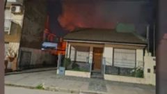 Principio de incendio en una casa de 63 al 986